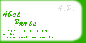 abel paris business card